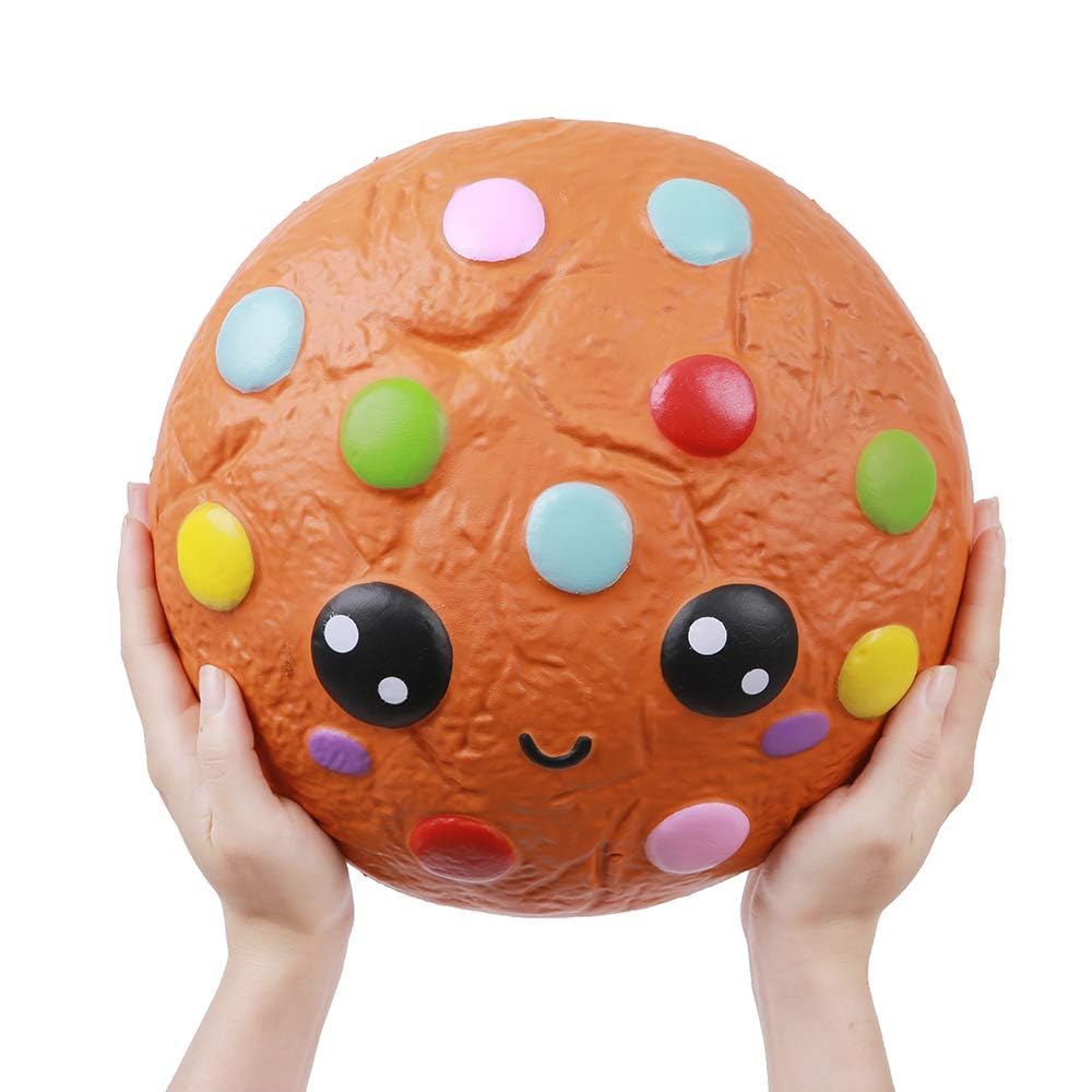 Anboor Jumbo Squishys Toy Cookies Food 10.2" Squishies Giant Kawaii Toy Slow Rising Candy Food Scented Stress Relief Toy for Kids Adults