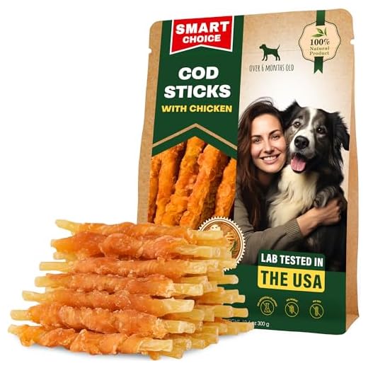 Beloved Pets Dog Treats Rawhide - Free Cod Sticks Chicken Wrapped 10.6 oz - All Natural & Grain Free Long Lasting Chews for Large & Small Dogs - Dried Pet Snacks - Support Healthy Teeth & Skin Coat