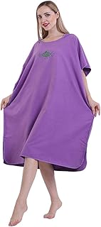 Poncho de baño ultraligero, para mujer, hombre, niños, 90 x 110 cm, color lila