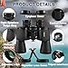 LUXUN Binoculars for Adults High Powered,20x50 Binoculars with BAK4 Prism FMC Lens, Waterproof Binoculars for Bird Watching, Hunting, Football Games, Travel and Cruise with Carrying Bag and Strap