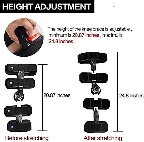 Nclcpvo Hinged Rom Knee Brace, Postoperative Brace For Recovery Stabilization, Immobilization Splint Support Brace For Meniscus Tear 502 #TOP6