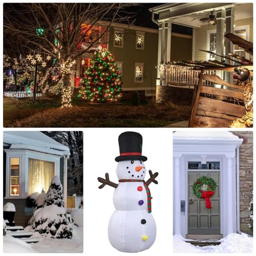 Gonflable d'extérieur de 2,5 m avec lumières installer sans effort Noël