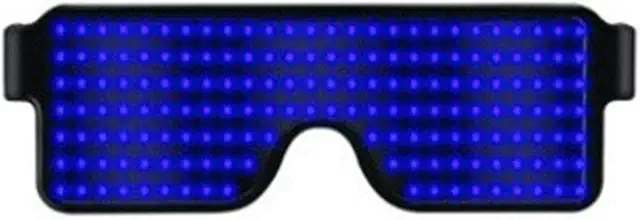 LED Glow Glasses: USB Rechargeable Flashing Sunglasses for Raves & Parties