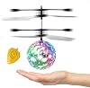 RC Flying Ball, WEKITY Hand Spinner Drone Helicopter Ball Built-in Shinning LED Lighting Flashing Light Aircraft Helicopter Induction Toy Electronic Light-Up Toys for Kids Teenagers