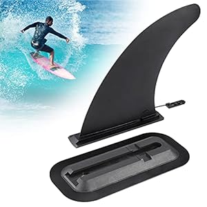 Zocipro 9 Pulgadas de Removible Universal Quilla Paddle Surf con Base Quilla, Quillas Surf Desmontable Stand Up Paddle Fin de Repuesto Nylon Seguro Reforzado Aleta Tabla Paddle Surf para Longboard