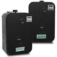 Pyle outdoor lautsprecher, Außen-lautsprecher, 400W- Outdoor Speaker, Lautsprecher Wasserdicht, Musikbox- 2er Set, Indoor/Outdoor, für Patio, Garten,Deck, Boot, Terrasse, Restaurant, Leicht Montierbar