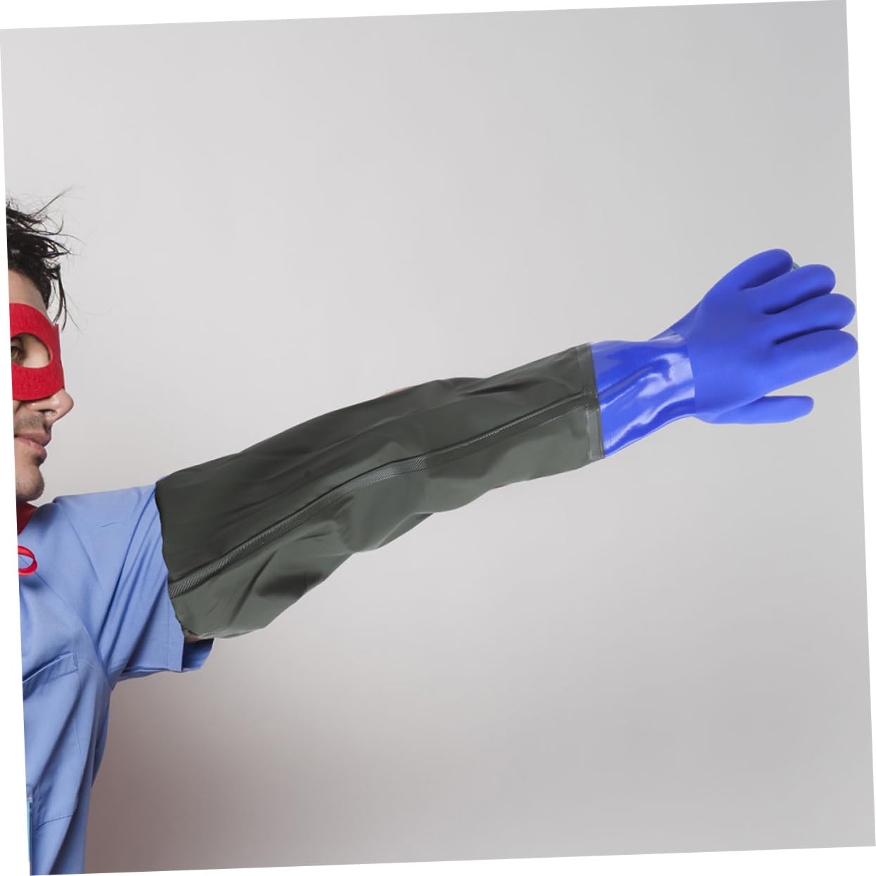 POPETPOP 2paia Guanti Lunghi in Gomma Impermeabili al Gomito Guanti per Pulizia Resistenti e Riutilizzabili da Cucina Pervaggio Piatti e Pulizia Acquario
