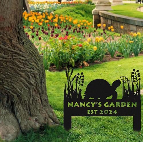 WEIYALIY Tortoise Memorial Stake Sign Personalised, Tortoise Garden ...