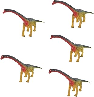 TOYANDONA 5 Peças Simulação Braquiossauro Modelo Estatuetas De Animais Em Miniatura Mini Brinquedos Quebra-Cabeça Brinquedos Modelos De Jogando Estátua De Simulação