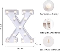 Vista 410 de Foaky LED Letter Lights Sign Marquee Light Up Letters Sign for Night Light Wedding/Birthday Party Battery Powered Christmas Lamp Home Bar