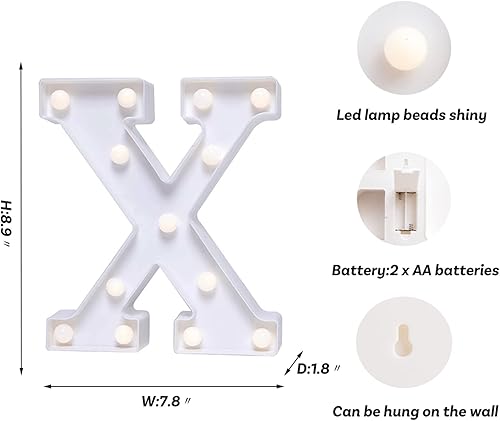 Miniatura 349 de Foaky Número de luz LED decorativo, letrero de número iluminado para luz nocturna, boda, fiesta de cumpleaños, Navidad, hogar, bar, número