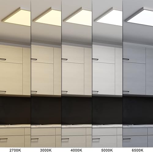 Miniatura 4 de Good Earth Lighting Lámpara de techo LED inteligente de 24 pulgadas con cable directo en níquel cepillado, 4000 lúmenes, compatible con Wi-Fi y