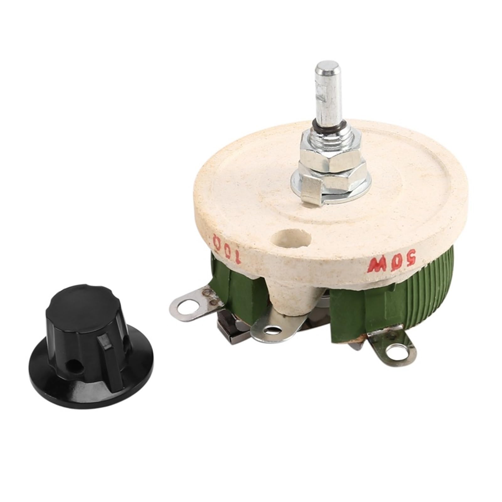 Potenziometro in ceramica Reostato con resistenza conica variabile potenziometro ceramico da 1 pz 50 W 10 Ohm