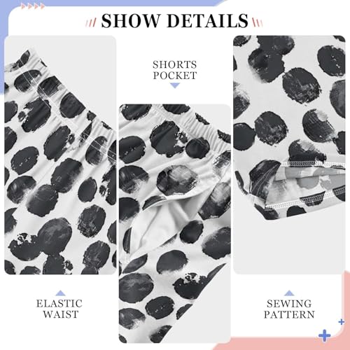 Pajama Pants Black Dots Ink PJ Bottoms Sleepwear Lounge Sleep Pant with Pockets4