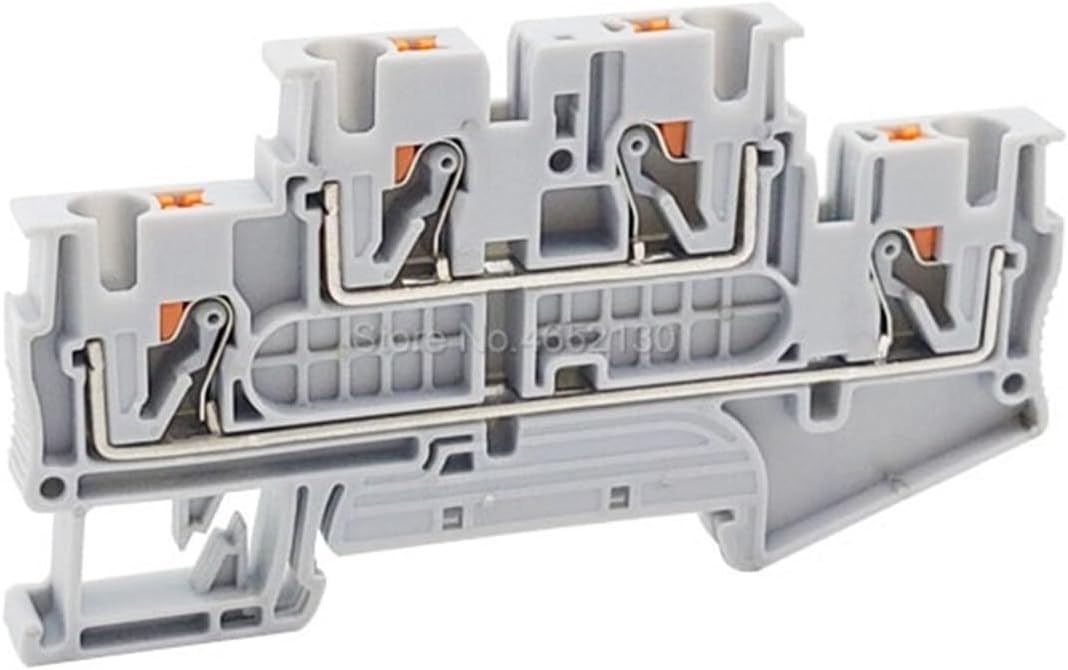 10Pcs PTTB4 Double Level Push-in 4mm Cable Wire Connector PT Connection Termin Electric Din Rail Terminal Block PTTB 4