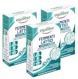 Equilibra Integratori Alimentari, Fermenti Lattici, 5 Miliardi U.F.C, Integratore con Fermenti Lattici ad Azione Probiotica, con Inulina, Equilibrio Flora Intestinale,3 Pezzi da 10 Bustine Orosolubili