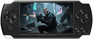 JXD Handheld Game Console 4.3 inch 8GB Built in 2000 Games for Multiple Simulators X6 Retro Video Game Console Mp3/4/Ebook TV Out Mini Hand Portable Game Player Device Holiday/Christmas Gifts(Black)