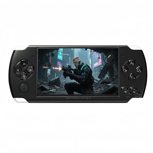 JXD Handheld Game Console 4.3 inch 8GB Built in 2000 Games for Multiple Simulators X6 Retro Video Game Console Mp3/4/Ebook TV Out Mini Hand Portable Game Player Device Holiday/Christmas Gifts(Black)