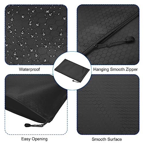 Bolsas de archivo impermeables PATIKIL A4 con cremallera organizador negro paquete de 10 4