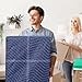 12 Moving Packing Blankets 80 x 72 Inches (35 lb/dz) Heavy Duty Moving Pads for Protecting Furniture Professional Quilted Shipping Furniture Pads (Dark Blue 12PCS)