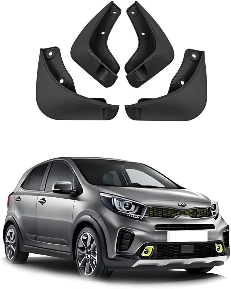 Car Mud Flaps Mudguard for KIA Picanto/Morning 2007-2025 Front and Rear Mudflaps Splash Guards Flares 4-PC Auto Accessories,Send 1 Car Wash Towel,2007~2020