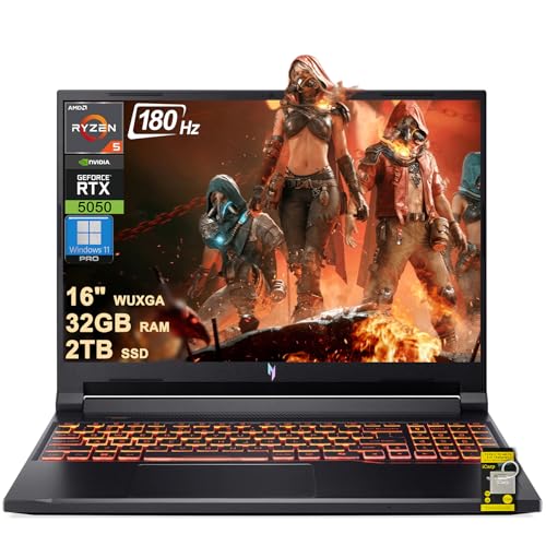 acer Nitro V 16 AI �Q�[�~���O�m�[�g�p�\�R�� 16�C���` WUXGA IPS 180Hz AMD 6�R�A Ryzen 5 240 32GB DDR5 2TB SSD GeForce RTX 5050 (�ő�421 AI�g�b�v) �o�b�N���C