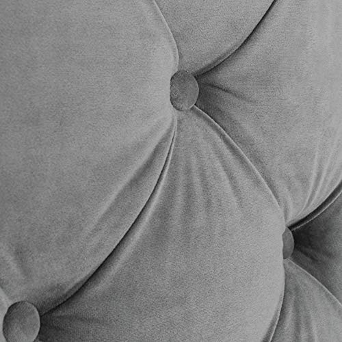 Safavieh Mercer Collection Arebelle Grey Pewter Velvet Headboard (Queen) #TOP4