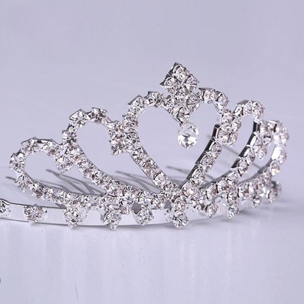 Diadème Princesse Cristal Rose Pour Enfants - Couronne Filles Mariage Et Coiffure XZ004