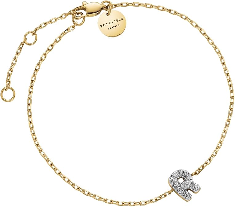 R Letter Crystal Bracelet by Rosefield