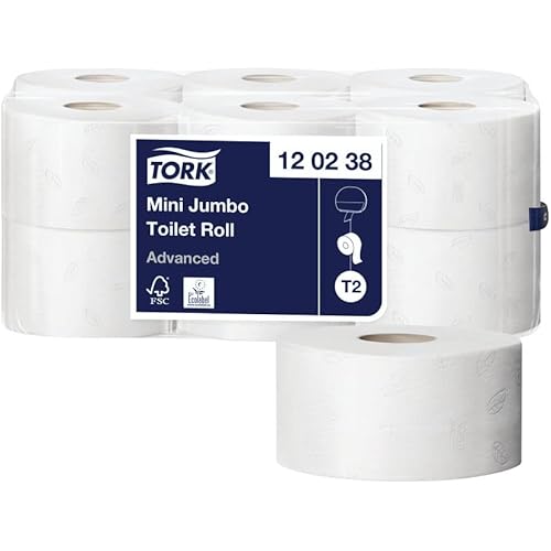 TORK HYGIENE MINI JUMBO TOL ROL 2PLY PK12