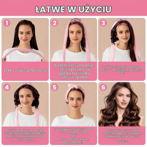 BUTBU Lokówka bez ciepła do włosów, 5 szt. zestaw lokówek bez ciepła, lokówka do włosów bez ciepła, zestaw leniwych lokówek, elastyczne wstążki do lokówek do stylizacji, nie uszkodzą włosów, do