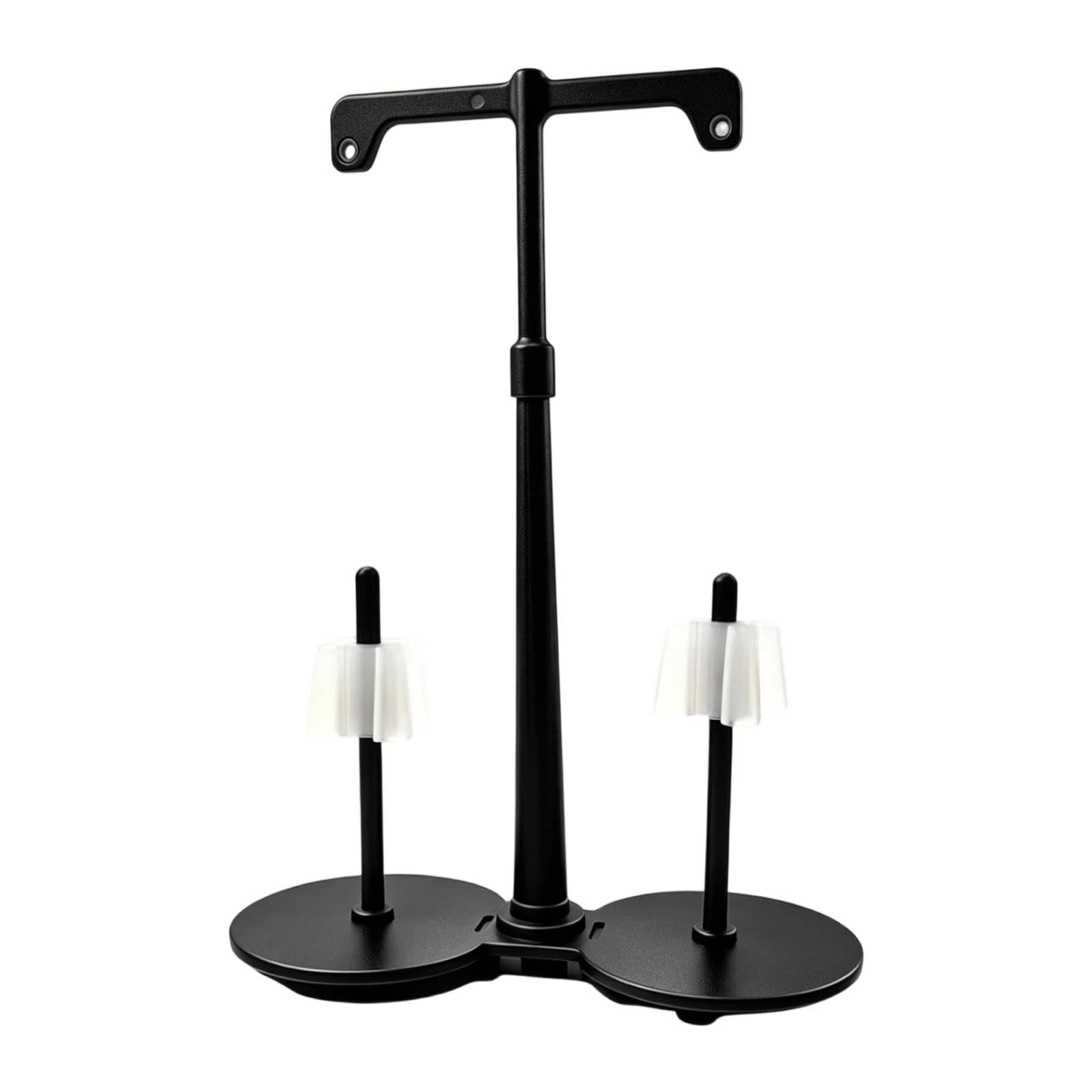 Soporte Doble para Hilo para Máquina de Coser, Organizador, Soporte Doble para Hilo, Antideslizante, Soporte Equilibrado, Fabricado en PP, Fácil Insta, Negro, Individual