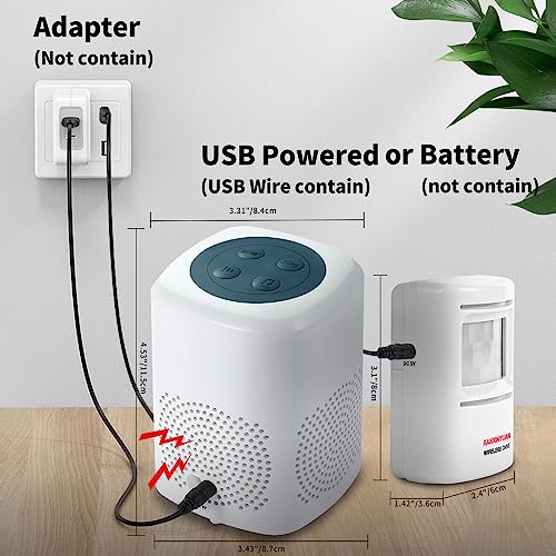 Ranxinyuan SUN950 Barking Dog Motion Sensor-Pir Human Body Dog Barking Alarm Realistic Wireless Loud 1000Ft Door Chimes Home Security 1 Receiver 1 Motion Dectector Driveway Alarm Kit… thumb #3