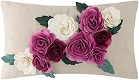 Vista 1 de King Rose - Funda de almohada para cojín de lana sólida 3D, 12.0 x 20.0pulgadas