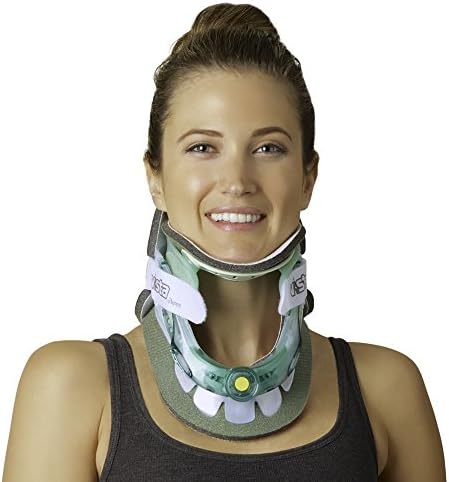 ASPEN Vista Cervical Collar - 2-Piece Neck Brace for Restricting Cervical Motion -Relieves Neck Discomfort and Spine Pressure - Soft Cotton Padding - 6 Height Adjustments