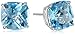 14k Gold Cushion-Cut Checkerboard Stud Earrings (6mm)