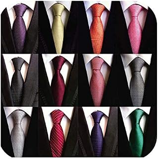 Weishang Lot 12 PCS Classic Men's Tie Necktie Woven JACQUARD Neck Ties(Style 7)