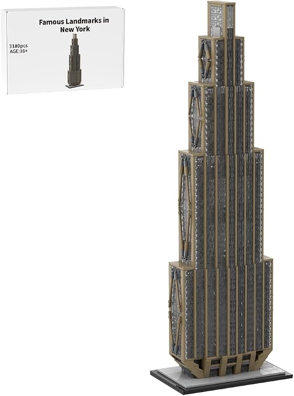 MOC-163239 1/800 Scale NYC 270 Famous Landmark Building Blocks Set - 3180 Piece Architecture Model, Detailed Skyscraper Replica for Adults & Collectors