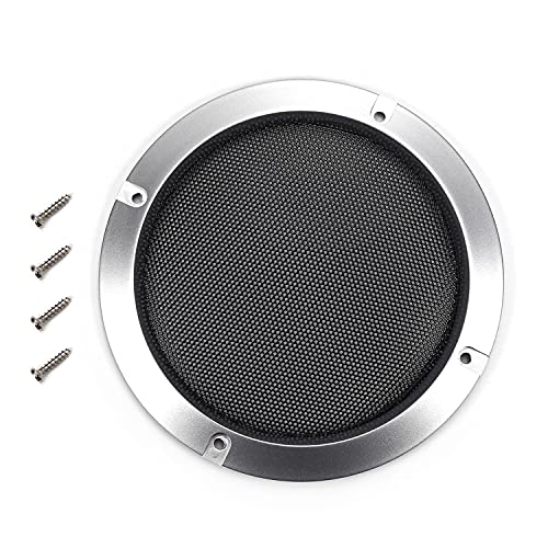 Fielect スピーカーグリル ホーンプロテクトメッシュ メッシュデコール スピーカーエッジ スピーカーエッジ インチ オーディオ スピーカー ゴム オーディオスピーカー サークルウーファ対応 ガードプロテクター カバー サブウーファーラウンドグリル ブ