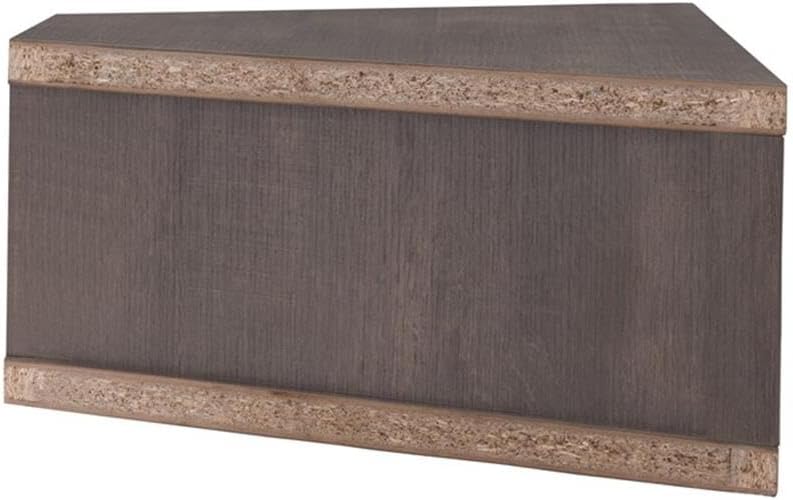 Furniture of America Astro Wood 42" Corner Floating TV Stand in Walnut Oak