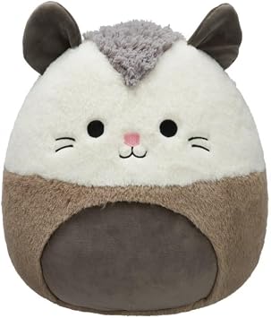 Squishmallows FuzzAMallow Official 12 inch Luanne The Grey and White Possum Rare - Childs Ultra Soft Plush Toy