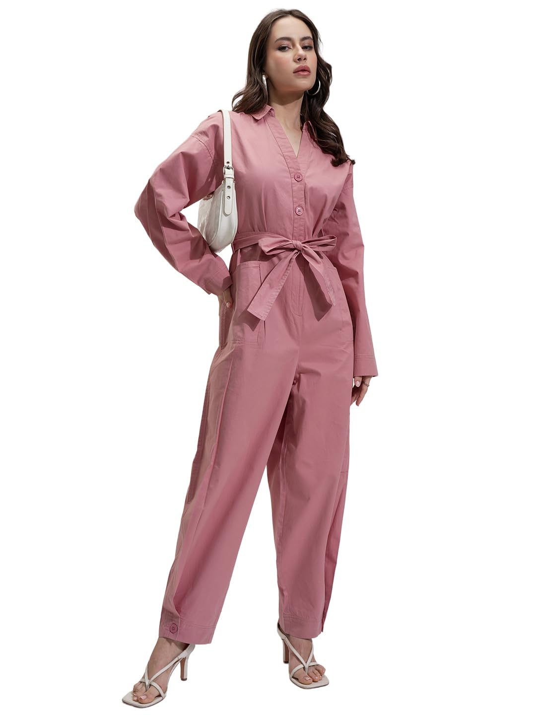 tokyo talkies Women's Long Sleeves Shirt Collar Solid Jumpsuit |Stylish | Casual-picture-40