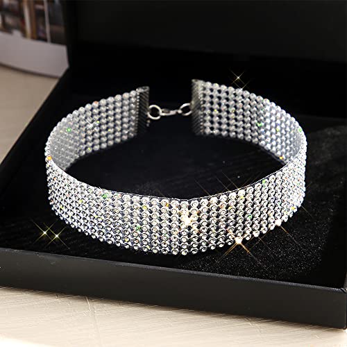 Image of Yellow Chimes Necklace for Women and Girls Fashion Choker Necklace for Women Western | Statement Rhinestone Choker Necklace| Birthday Gift for Girls & Women Anniversary Gift for Wife