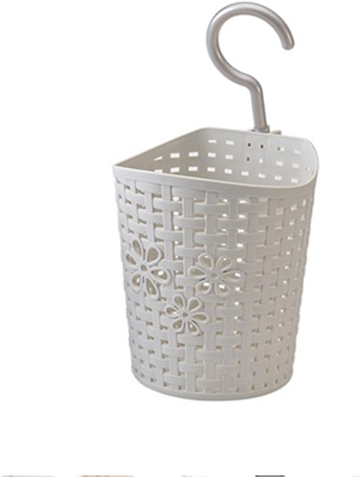 Yiliay Plastic Hanging Shower Basket Shampoo Holder Storage Basket With Hook-Gray S