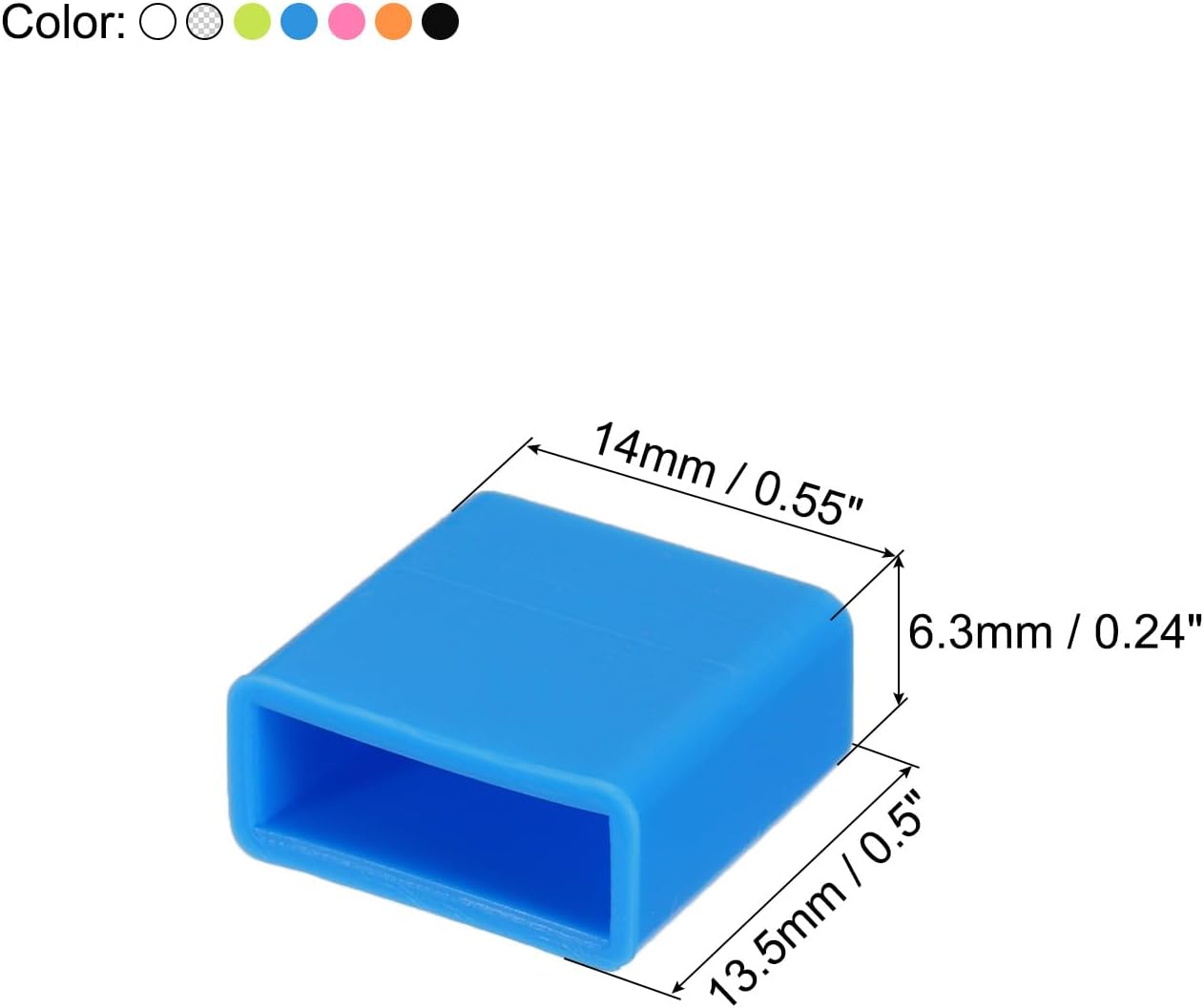 MECCANIXITY 35pcs USB Type A Port Plugs Covers Caps Silicone Anti Dust Protector for USB Male End, Black/White/Clear/Orange/Green/Blue/Pink