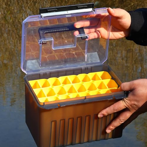 Caja para cebos de camarones impermeable con compartimentos de madera ligera 6
