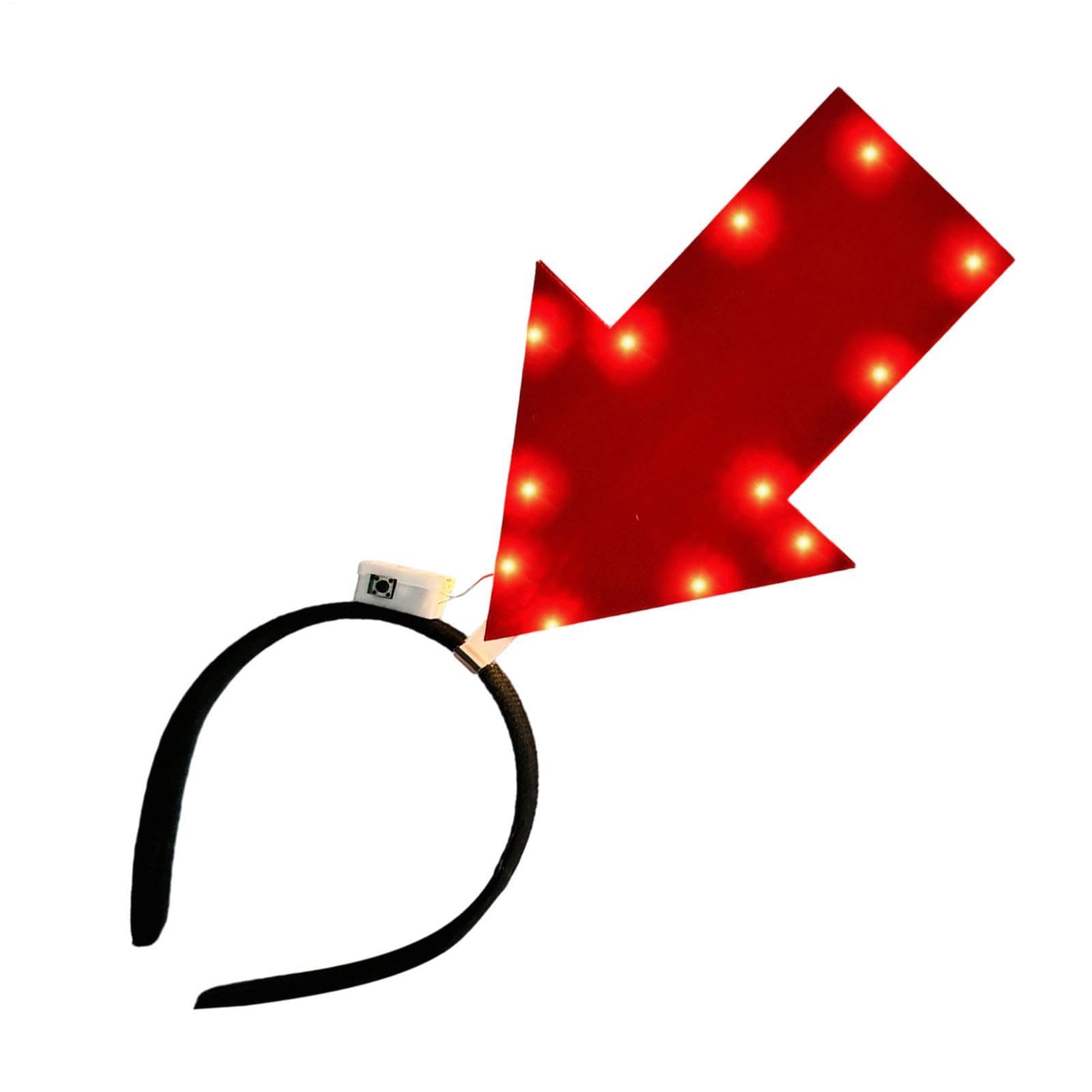 Diadema iluminada con flecha como regalo divertido para amigas en festivales 8