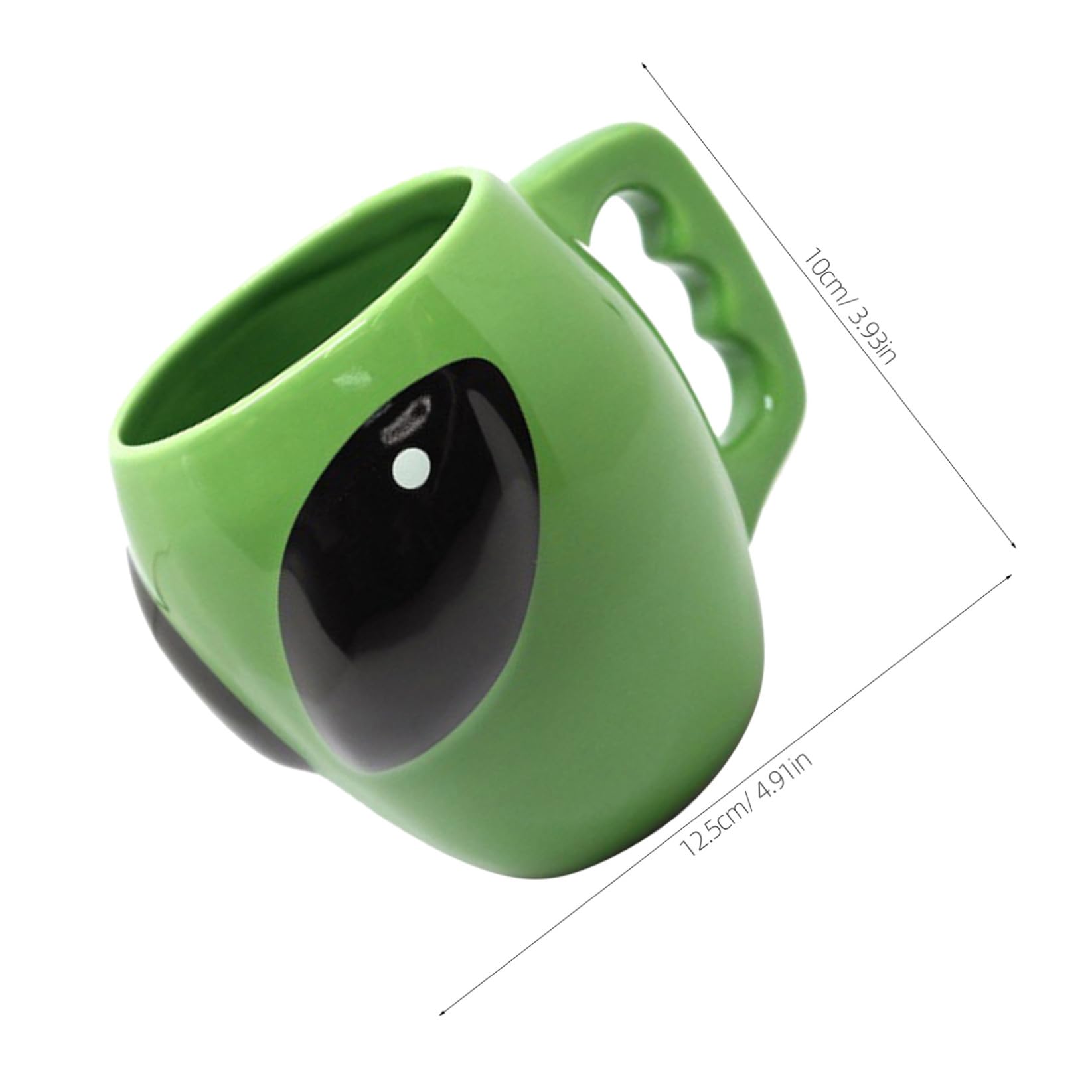Artibetter Tazza in Ceramica da Caffè e Tè Multifunzione Resistente all'Usura Manico Curvo Ergonomico per Uso Quotidiano in Ufficio e Casa Design 3D Decorativo
