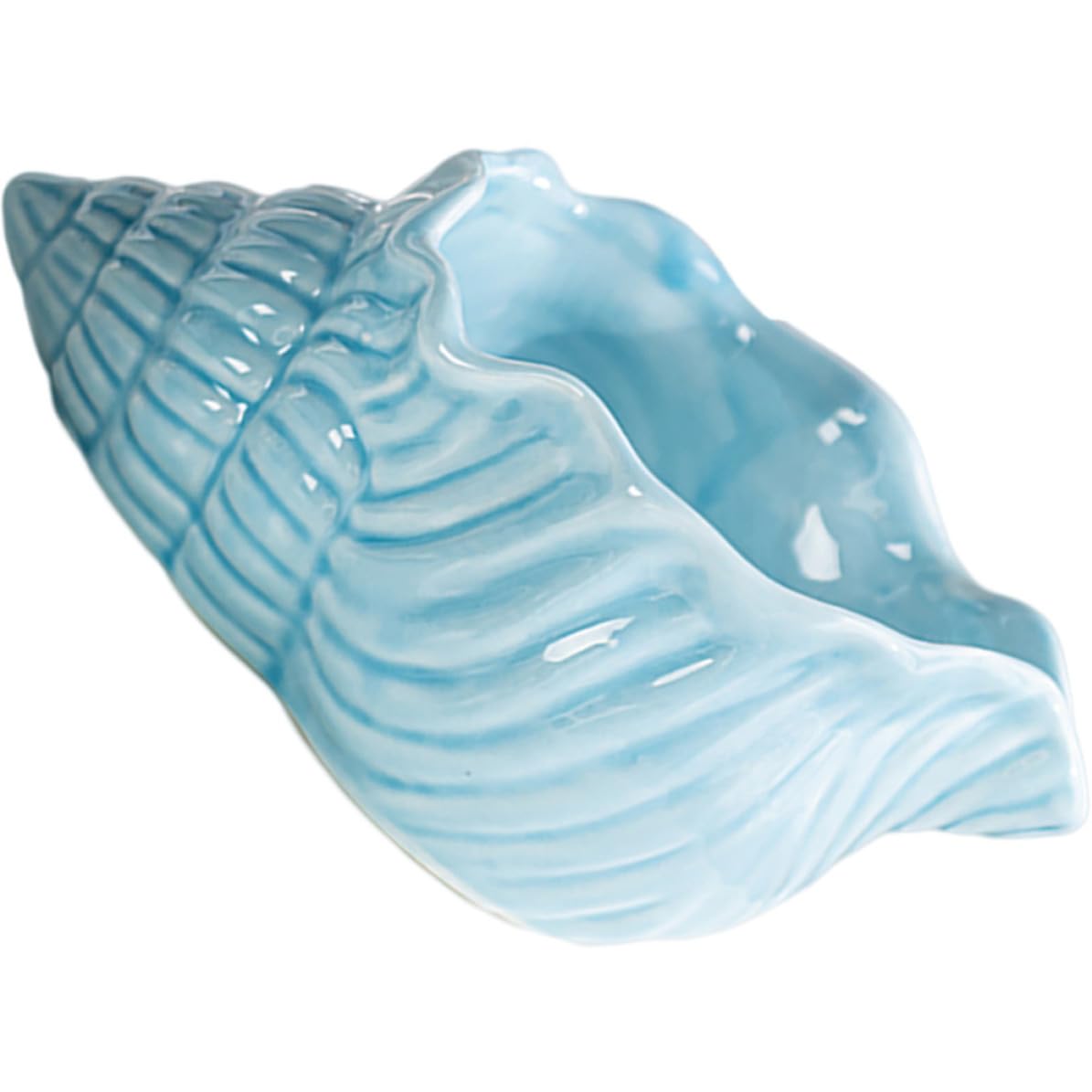 Cendrier en céramique bleu conque KICHOUSE support cendres créatif de table