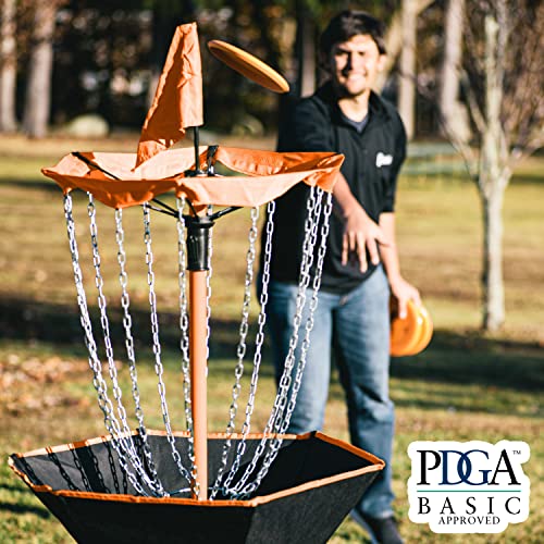 image for Franklin Sports Disc Golf Basket + Discs Set - Portable Disc Golf Targ